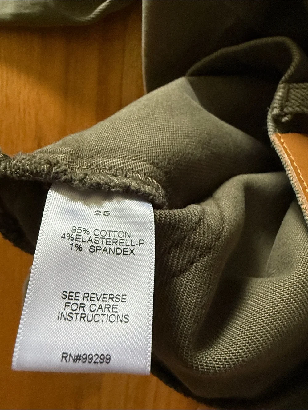Evereve sz 25 Cora Pant High-Waist Straight Leg Utility Pants in Olive Green